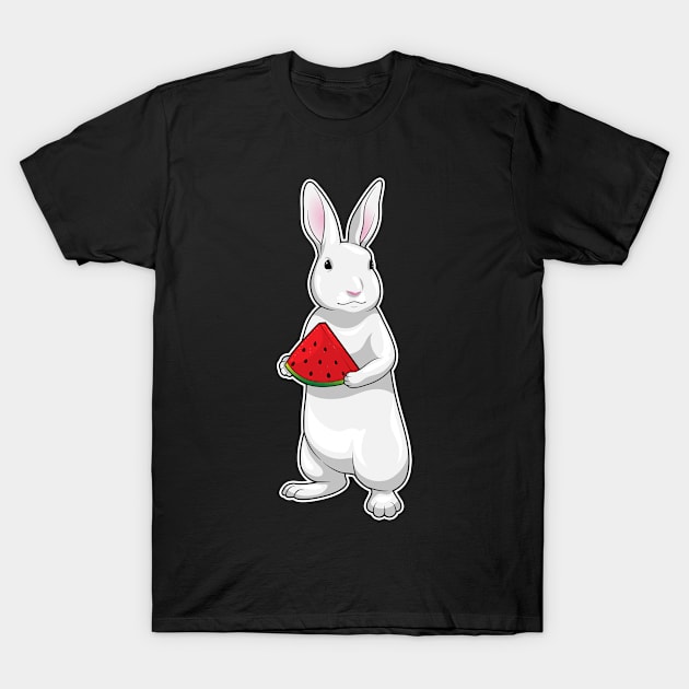 Rabbit Watermelon T-Shirt by Markus Schnabel